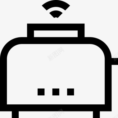 物联网背景烤面包机物联网18线性图标图标