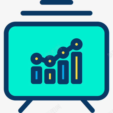 线性商务分析分析3线性颜色图标图标