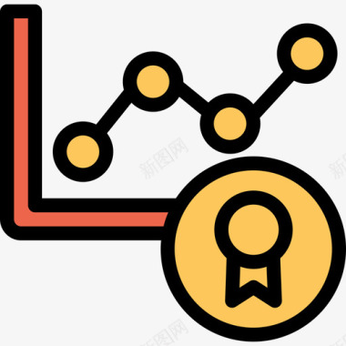 橙色芒果分析分析和图表线颜色橙色图标图标
