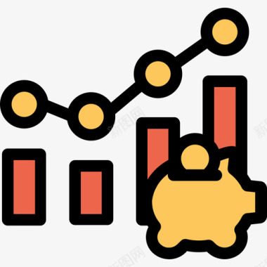 橙色吊车分析分析和图表线颜色橙色图标图标
