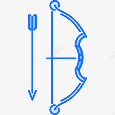 箭头运动装备7蓝色图标图标