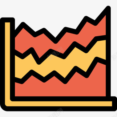 橙色悍马分析分析和图表线颜色橙色图标图标
