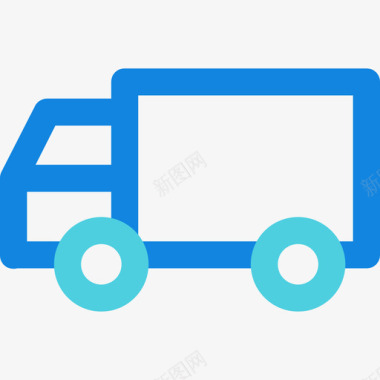 送货车杂项22蓝色线条图标图标