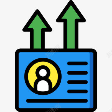 社会身份证社会营销2线性颜色图标图标