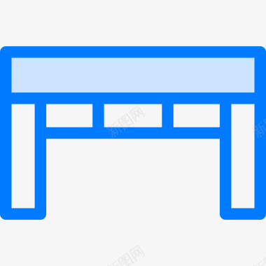 可拆卸办公桌办公桌76号办公室蓝色图标图标