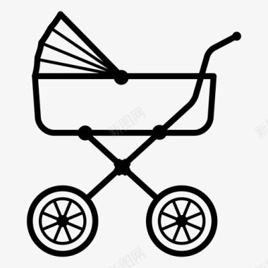 婴儿推车婴儿车母亲新生儿图标图标