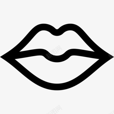 嘴唇化妆品9线性图标图标