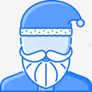 圣诞老人圣诞110蓝色图标图标