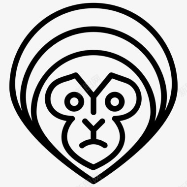 猴子纹身纹身艺术纹身图标图标
