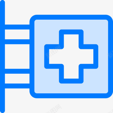 公安110医院标志医疗110蓝色图标图标
