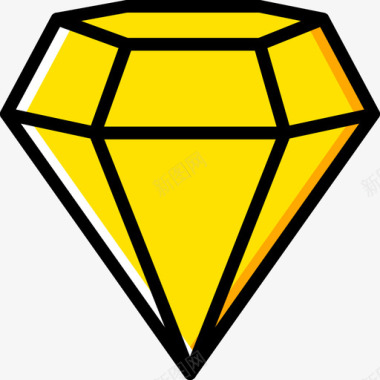 钻石33号黄色图标图标