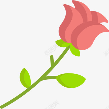 玫瑰春季自然2平坦图标图标