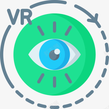 360全景图360度虚拟现实33度平面图标图标