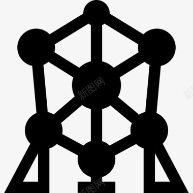 纪念129Atomium纪念碑16座充满图标图标