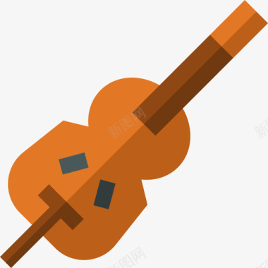小提琴乐器19扁平图标图标