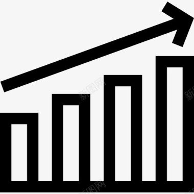 条形素材条形图销售额26线性图标图标