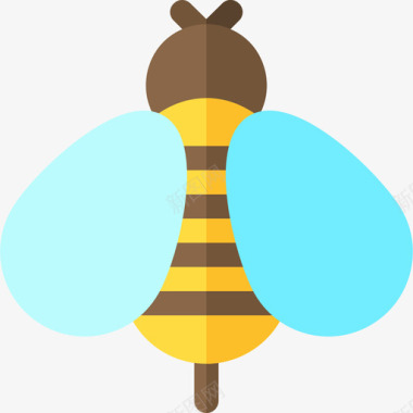 野生蜜蜂野生动物2平坦图标图标