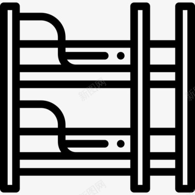 双层茶几双层床家庭和生活9线性图标图标