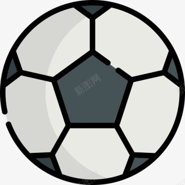 足球运动足球运动63线性颜色图标图标