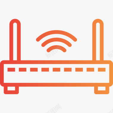 渐变扇子路由器办公工具渐变图标图标