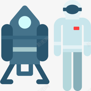 卡通任务2宇航员太空任务2彩色图标图标