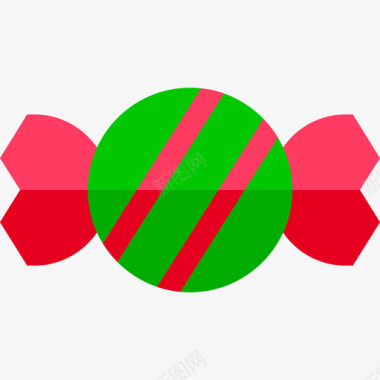 糖果效果糖果圣诞饰品2扁平图标图标