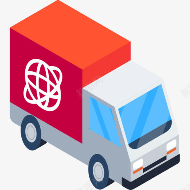 送货箱送货卡车电子商务53扁平图标图标
