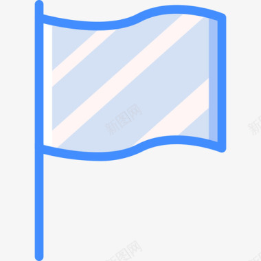 旗帜必需品14蓝色图标图标