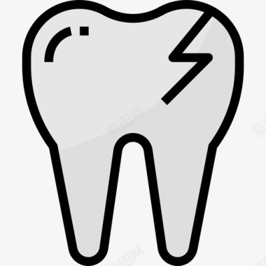 锋牙矢量断牙牙9线颜色图标图标