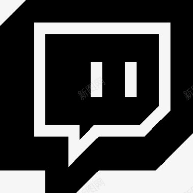 50矢量Twitch社交媒体50填充图标图标