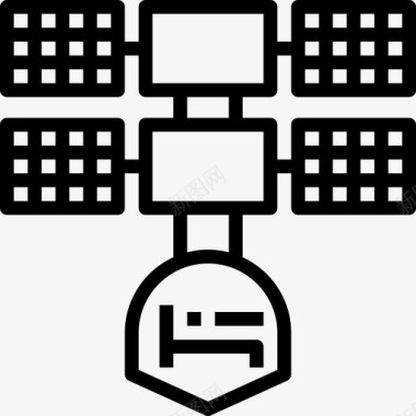 空间光效免抠太空旅馆44号空间直线型图标图标