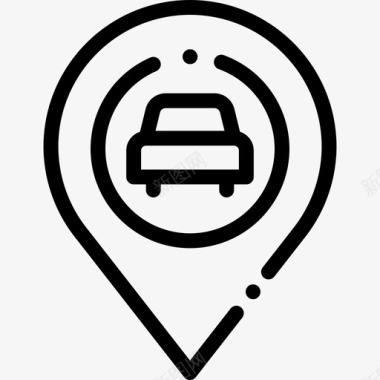 公共交通标识占位符公共交通8线性图标图标