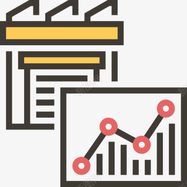 仓库工厂元素黄影图标图标