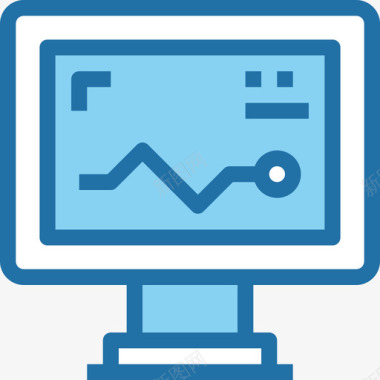 心电图医疗保健6蓝色图标图标