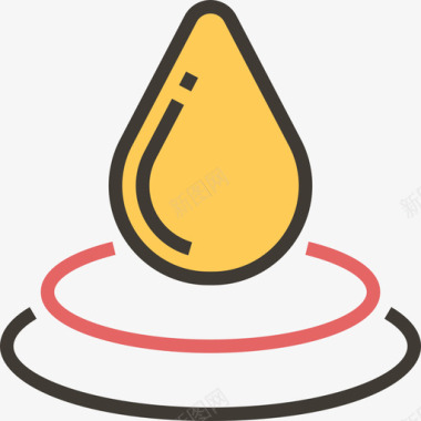 水滴spa元素2黄色阴影图标图标