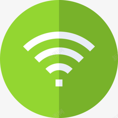 WiFi无线连接Wifi通知6扁平图标图标