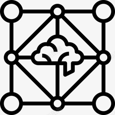 蓝色数字2网络数字经济2线性图标图标