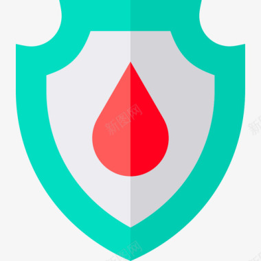 盾牌盾牌献血2扁平图标图标