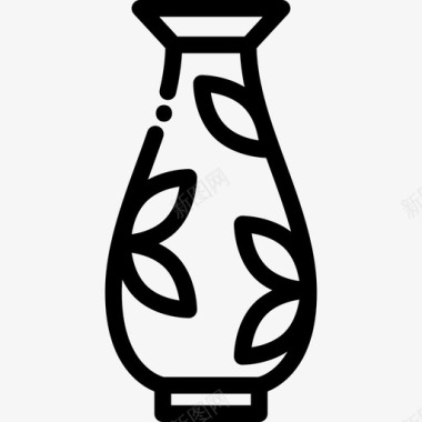 花瓶瓷器9直纹图标图标