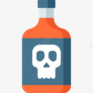 酒瓶酒杯酒瓶犯罪调查19号平的图标图标