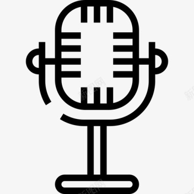 火焰数字50麦克风数字营销50线性图标图标