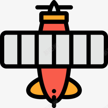 飞机矢量飞机航空8线颜色图标图标