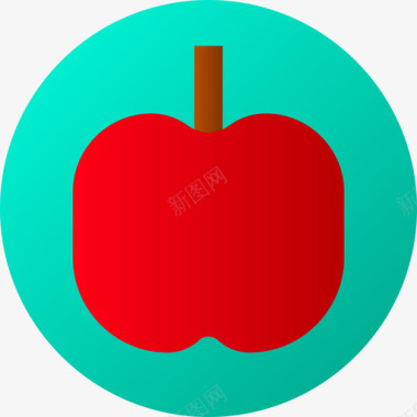 苹果免扣PNG苹果大学16梯度图标图标