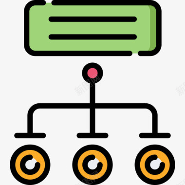 结构骨架结构团队合作48线性颜色图标图标