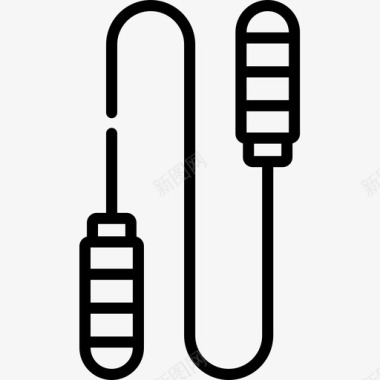 跳绳天鹅跳绳积极生活方式9直线型图标图标