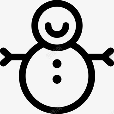 雪人寒假5线性图标图标