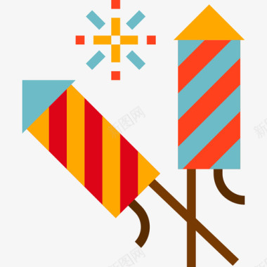 游乐园海报背景烟花马戏团和游乐园2平面图标图标