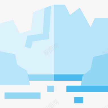 冰山素材冰山冬季自然5平坦图标图标
