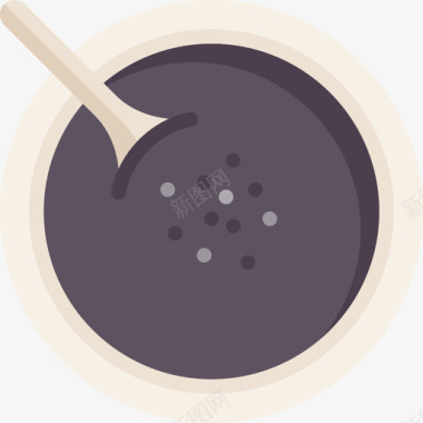 黑芝麻汤中餐10平淡图标图标