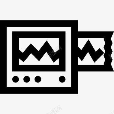 超声心电图心电图医疗器械线性图标图标